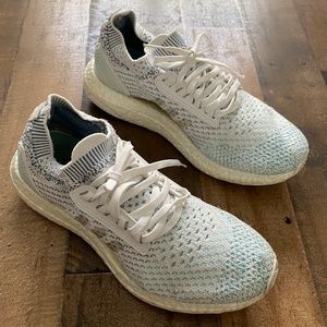 adidas White and Light Blue Athletic Shoes